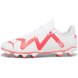 Дитячі футбольні бутси PUMA Future Play FG/AG Jr для гри на траві та штучному покритті, 37 EU, білий/фіолетовий