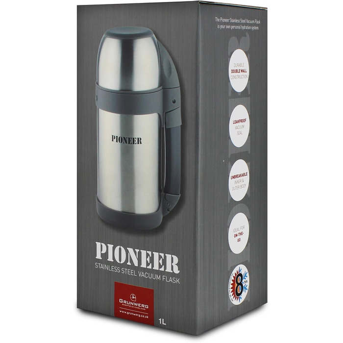 Термос Pioneer для вулиці з високоякісної нержавіючої сталі з ручкою та чашкою