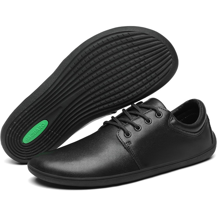 Чоловічі тапочки-балетки Saguaro Noble II - легкі, з широкою переднячкою та Zero-Drop підошвою, розмір 36-48 (Чорний, 47 EU Weit)