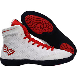 Боксівські кросівки для жінок та чоловіків, 44EU, червоно-білі: стабільність, комфорт, для боксу, боротьби, кікбоксингу та ін.