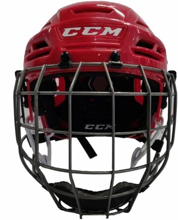 Хокейний шолом CCM Tacks 710 Combo, червоний, розмір L