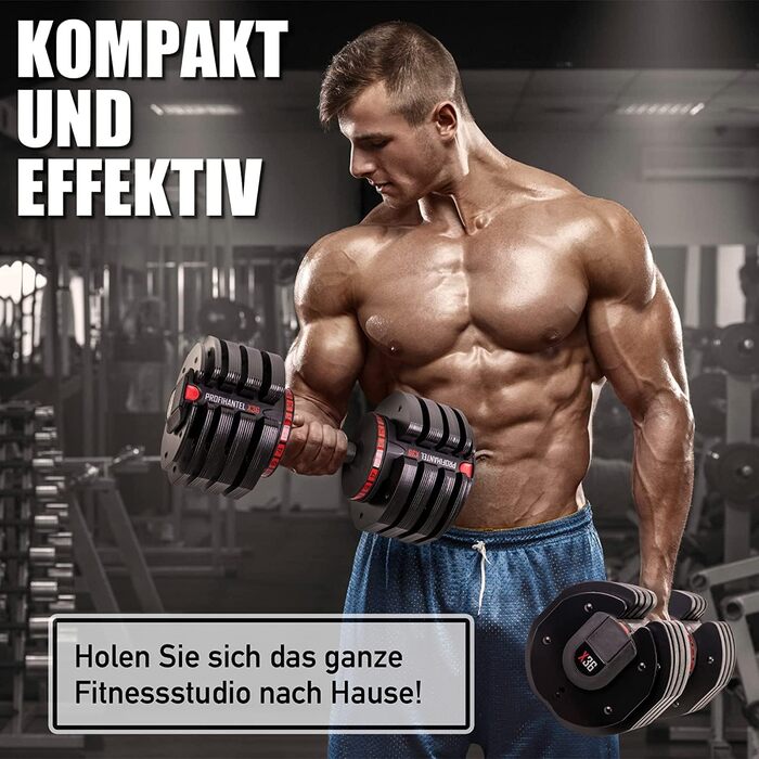 Професійний набір гантелей Profihantel X36 з регулюванням ваги | 2-36 кг | Зручна система кріплення | Комплект з підставками