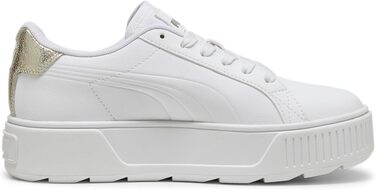 Жіночі кросівки Puma Karmen L біло-сріблясті з золотистими деталями, розмір 38.5 EU