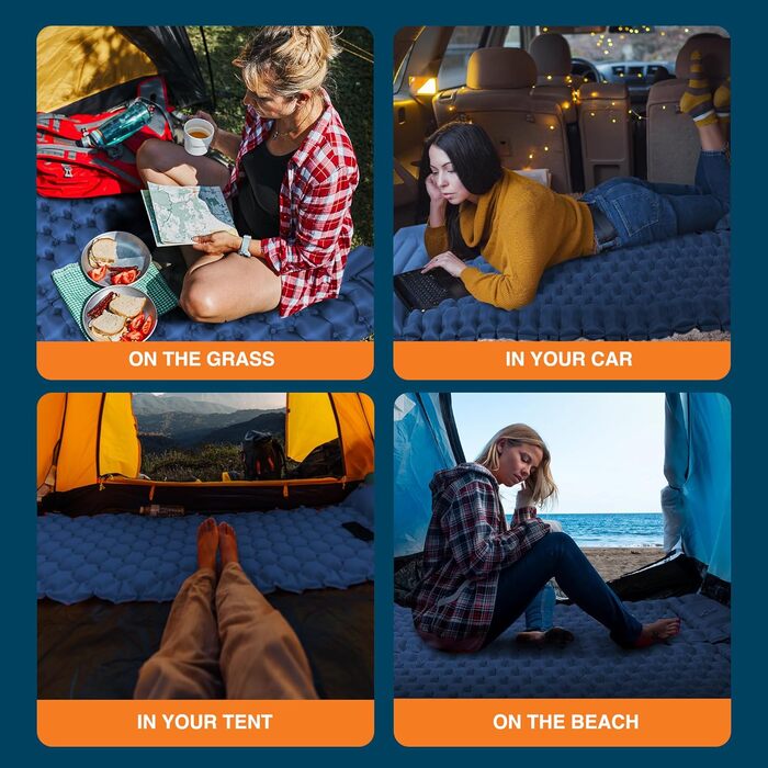 Односпальний килимок для кемпінгу Voyager Single Ultraleicht: самонадувний, легкий, з тканини Nylon + TPU, з сумкою, для подорожей та відпочинку на природі