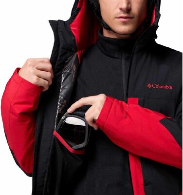 Куртка гірськолижна чоловіча Columbia Powder Prime XL бордово-чорна