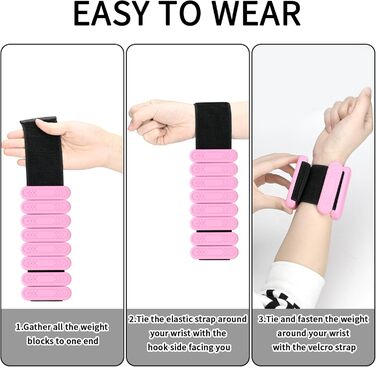 Набір манжет для ніг Smlper 2 шт. (2 кг) - для фітнесу, йоги, пілатесу, ходьби, бігу (рожевий)