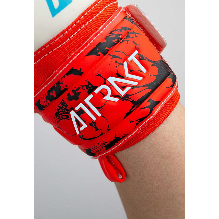 Воротарські рукавички Reusch Attrakt Finger Support для дорослих, червоно-сині, розмір 10, з хорошим зчепленням та зовнішнім швом