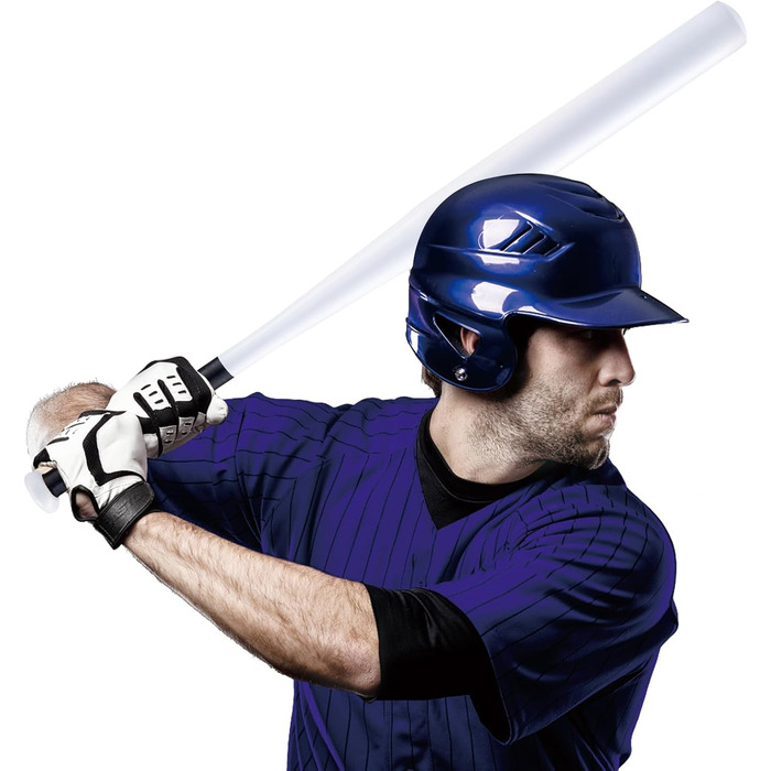 Сталевий бейсбольний бит - 82 см, з неслизькою ручкою для спорту, відпочинку та безпеки, міцний та довговічний для дорослих та підлітків (легована сталь 1030 г, білий)