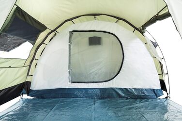 Намет CampFeuer Super+ для 4 особи: великий тунельний намет з 2 входами та тамбуром | Водонепроникний намет 3000 мм для кемпінгу, сімейного відпочинку та груп | Оливковий/Чорний