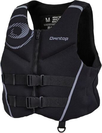 Спасальний жилет Owntop для дорослих XL | Легкий неопреновий жилет | Подвійний захист, для риболовлі, каякінгу, водних видів спорту сірий