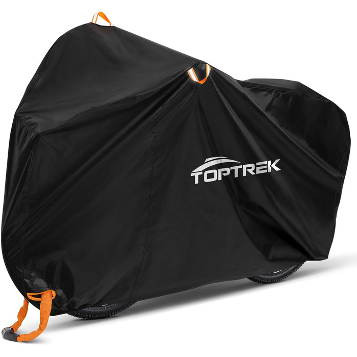 Водонепроникний чохол для велосипеда Toptrek 210D Oxford, 200 x 110 x 70 см, з кільцями для замка, захист від сонця, міцний, з сумкою