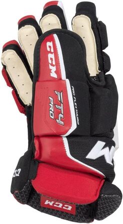 Хокейні рукавички CCM Jetspeed FT4 Pro Junior, чорні/червоні/білі, 12 дюймів