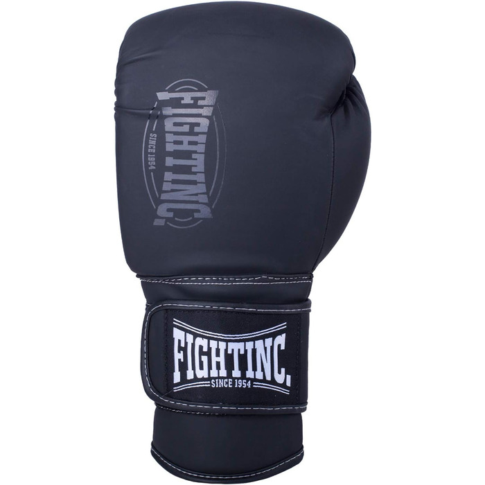 Боксерські рукавички Fightinc Muay Thai Shadow 16 унцій, чорні, для муай-тай, K1, MMA, матова шкіра