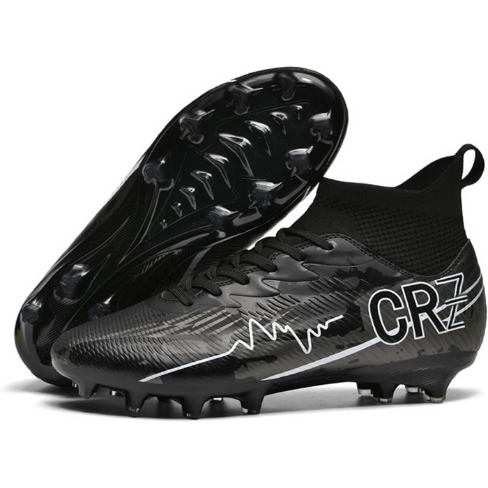 Футбольні черевики для чоловіків та жінок, зала, юніорські, тренувальні, унісекс (39/40 EU, 033 Ag Schwarz)