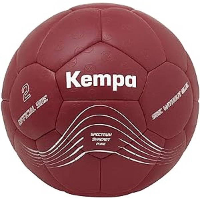 Гандбольний м'яч Kempa Spectrum Synergy Pure 3, унісекс, тренувальний і ігровий, 30 панелей, червоний