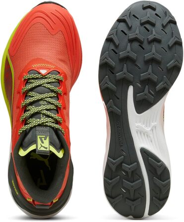 Жіночі бігові кросівки PUMA Electrify Nitro 3 Tr WNS для бігу по дорогах (37 EU, Active Red Mineral Gray Lime Pow)