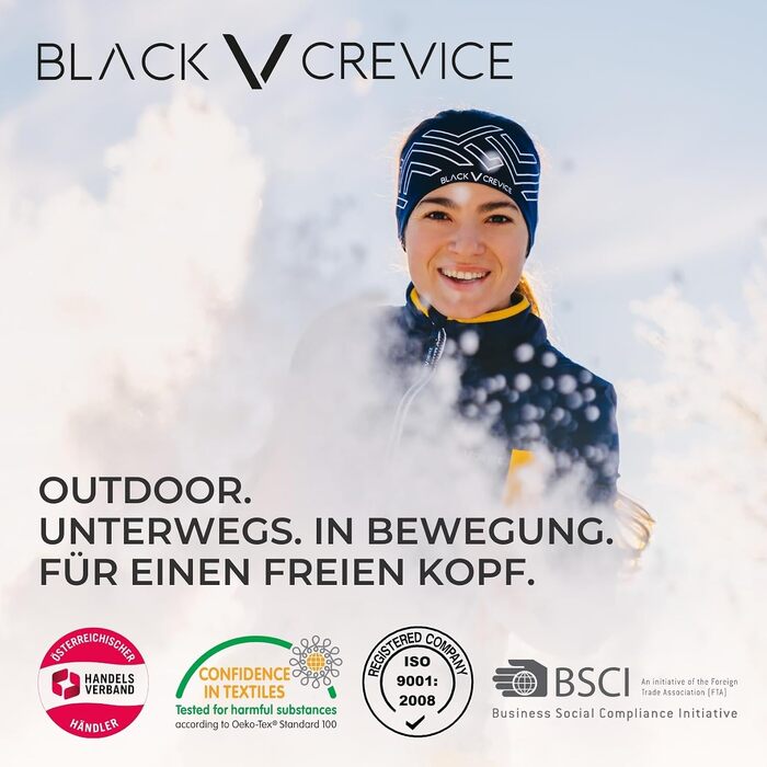 Шолом гірськолижний та для сноуборду BLACK CREVICE Vail, ударостійкий, регульований розмір, чорний, M (55-58 см)