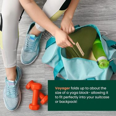 Йога-мат Jade Yoga Voyager 1,6 мм, оливковий, для подорожей