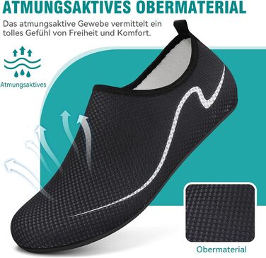 Чоловічі та жіночі шкарпетки для плавання та водних видів спорту, швидковисихаючі, антиковзкі, розмір 34-47, чорний W993