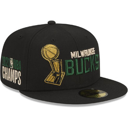 Кепка New Era 59Fifty з логотипом NBA Champions Milwaukee Bucks (1956-1957) - чорна