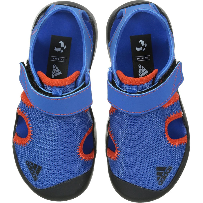 Кросівки для фітнесу adidas Captain Toey K, унісекс, 39 1/3 EU, блакитний, чорний, помаранчевий