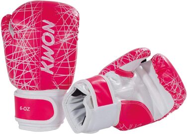 Дитячі боксерські рукавички Kwon Neon 6oz, рожево-сині