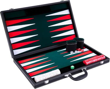 Набір для гри в шашки Engelhart Deluxe 21 дюйм (54 см) - якісні матеріали, перламутрові фішки, 2 стаканчики