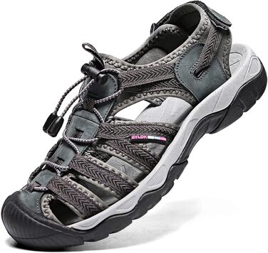 Чоловічі та жіночі шкіряні сандалії для пляжу, трекінгу та активного відпочинку. Літні сандалії для ходьби, розмір 36-46, чорний колір.