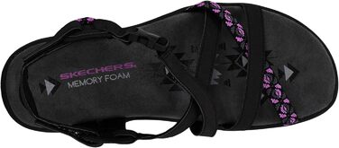 Жіночі сандалії Skechers Reggae Slim-Vacay, 41 EU, чорно-рожеві
