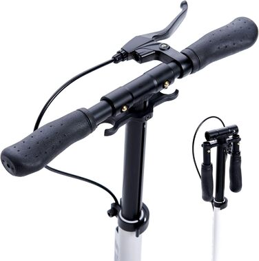 Самокат Blackwheels Orio Cityroller 200мм, складаний, білий - алюмінієвий, з регулюванням висоти, ABEC 7, для підлітків та дорослих