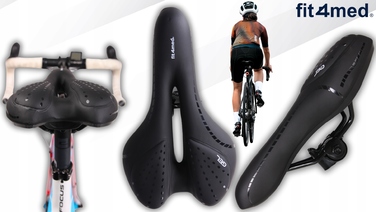 Велосипедне гелеве сідло Fit4Med Airflow, м'яке, 160 мм