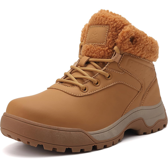 Зимові черевики для жінок, снігоступи, утеплені хутром, антиковзаюча підошва, для холодної погоди (41 EU, Коричневий)