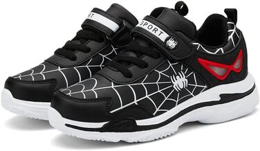 Дитячі кросівки Kinder Spinne: спортивні, для бігу та баскетболу, розмір 27-39 EU, чорний колір