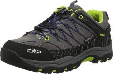 Дитячі черевики CMP Rigel Low Wp для трекінгу, чорний, сірий, темно-синій, 35ud, 37 EU