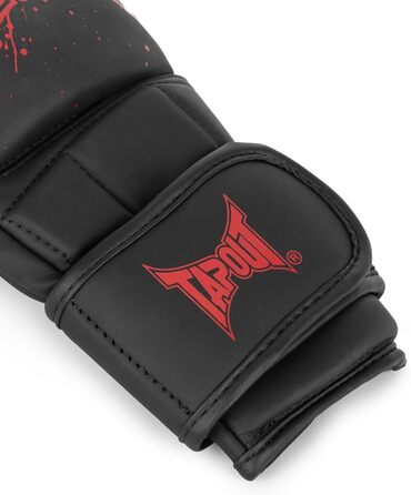 Tapout Унісекс рукавички для MMA спарингу, чорні/червоні, S/M