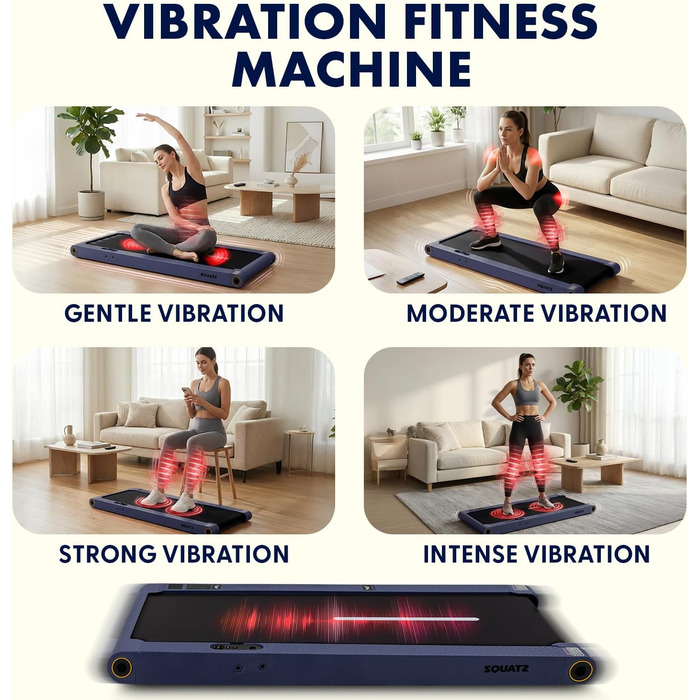 Бігова доріжка Squatz 2-in-1 Walking Pad для ходьби та бігу, синя