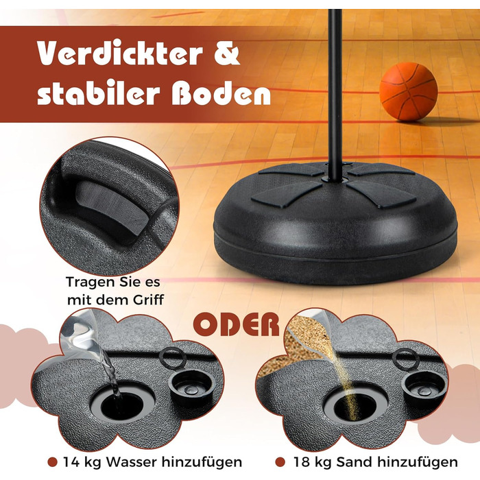 Дитячий баскетбольний кошик COSTWAY 2-в-1 з дротиками: стійка для баскетболу з регульованою висотою (96-146 см) для дітей від 8 років