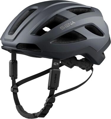 Смарт-шолом Sena C1 з Bluetooth, інтегрованою гарнітурою для музики, GPS та дзвінків, матовий сірий, розмір L