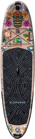 Надувна SUP-дошка Bluemarina Ariki Tiki 325x86x15 см, 5 років гарантії, комплект для сапбордингу, вантажопідйомність до 140 кг