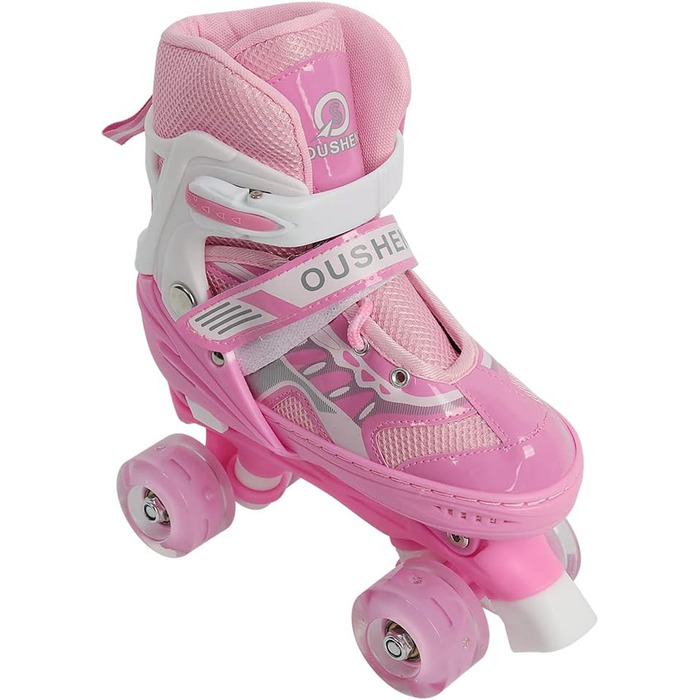 Дитячі ролики на 8 коліс, рожеві, розмір M (32-37)