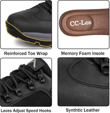 Черевики для трекінгу CC-Los чоловічі, водонепроникні, легкі, розмір 40-48, чорні