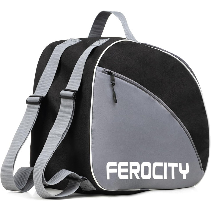 Набір Ferocity Premium для гірськолижного спорядження: сумка для лиж, черевиків, шолома та палиць [053] сірий - чорний