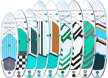 Надувна SUP-дошка Aqua Plus 15 см для всіх рівнів, комплект: весло, помпа, рюкзак, ремінець, для молоді та дорослих