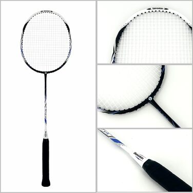 Набір для бадмінтона Senston: ракетки з карбону, сумка та 6 воланчиків, червоний/синій