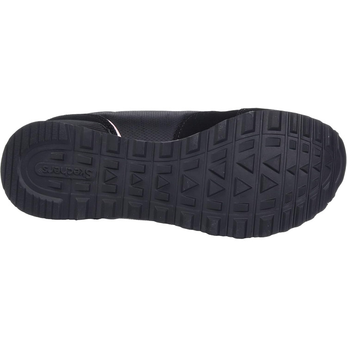 Кросівки жіночі Skechers Og 85 Step N Fly чорного кольору з замші, сітки та Duraleather, рожева окантовка, 35.5 EU