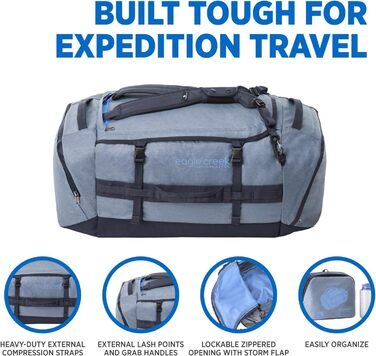 Сумка-баул Eagle Creek Cargo Hauler 90L Glacier Blue з переробленого поліестеру, водо- та зносостійка, 90 літрів