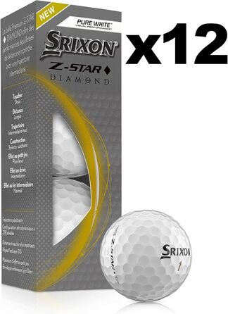 Гольф-м'ячі Srixon Z-Star Diamond 2, унісекс, білий, універсальний розмір