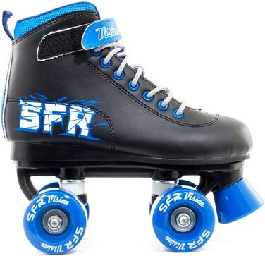 Роликові ковзани SFR Vision II Quad, чорний/синій, багатоколірні (білий/рожевий), розмір 38