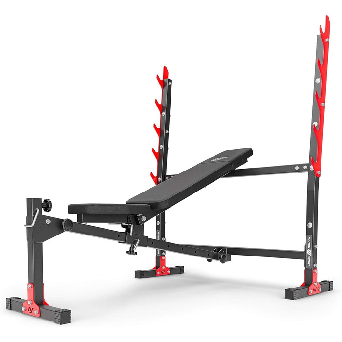 Регульована лава для жиму Marbo Sport MH-L107 2.0 з тримачем для штанги, чорна, вироблено в ЄС