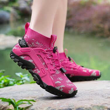 Черевики для хайкінгу VTASQ для чоловіків та жінок. Легкі, дихаючі трекінгові черевики для туризму, спорту та трейлраннінгу. Унісекс, розмір 39 EU, рожеві